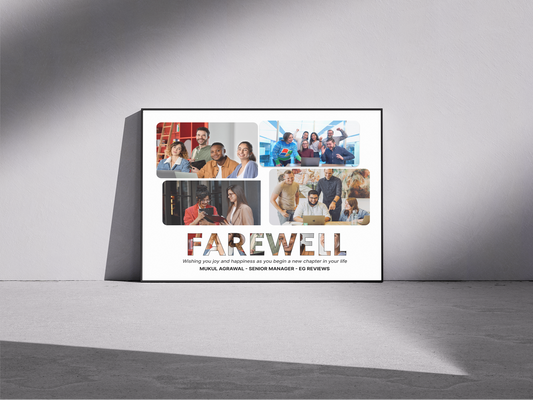 Custom Personalised Farewell Photo Frame (with frame)