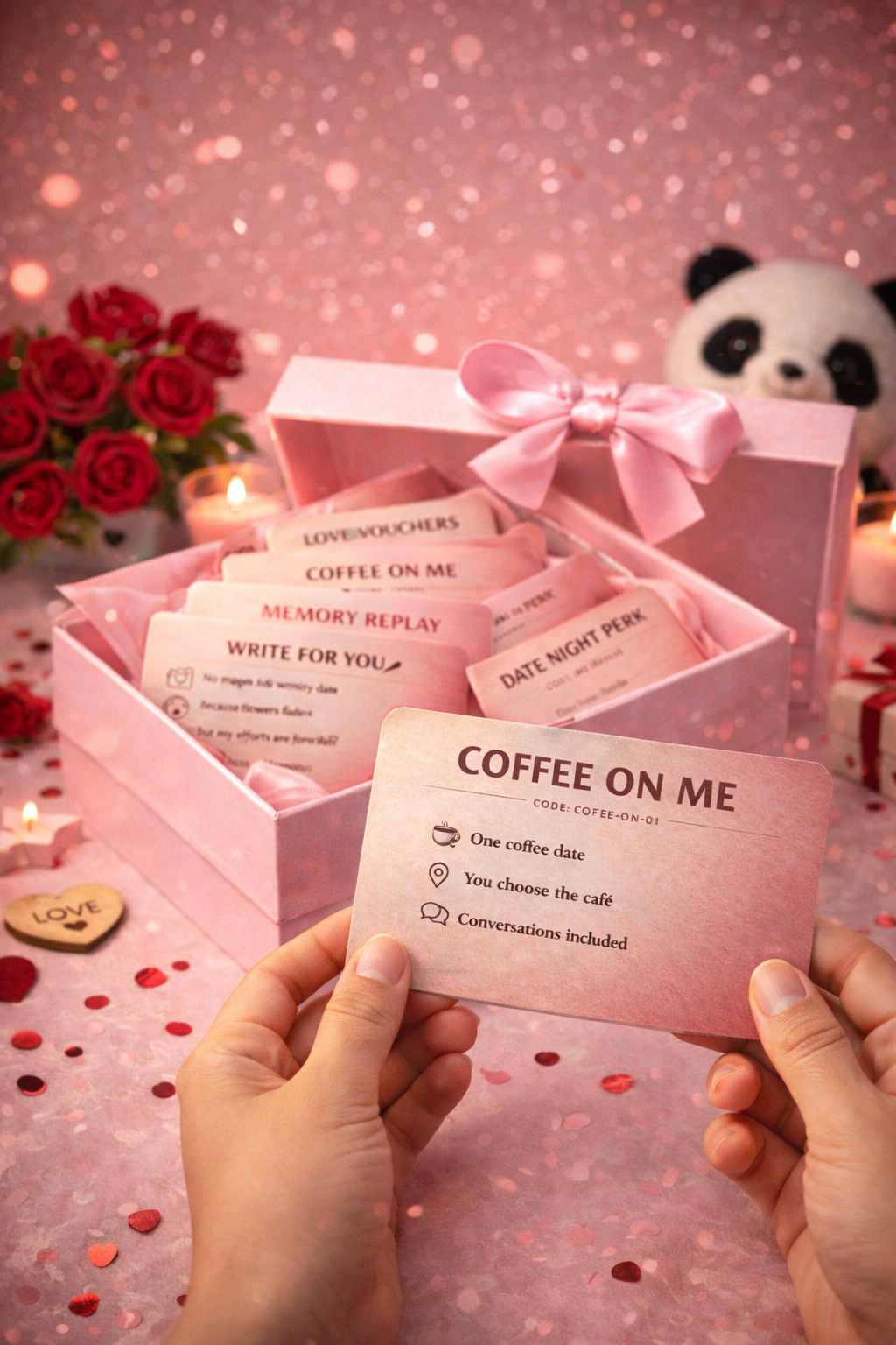 Love Vouchers Gift Set – Romantic Personalized Coupon Cards