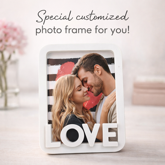 Personalized LOVE Photo Frame for Couples & Gifting