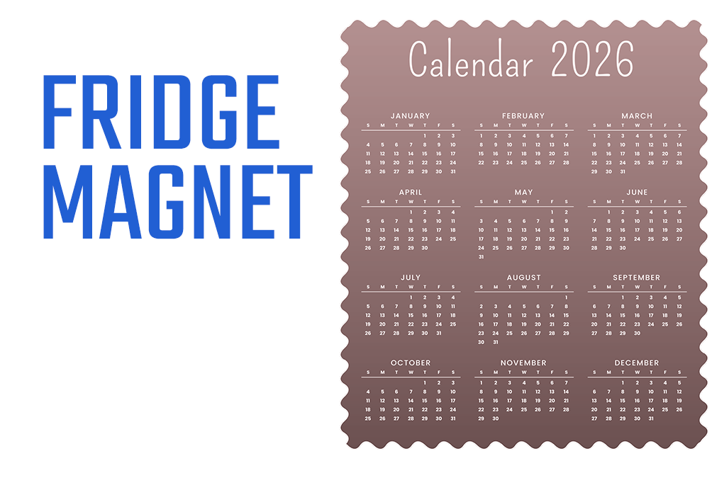 Magnetic Calendar 2026 Set of 2