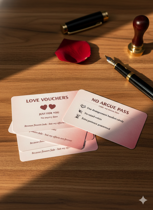 Love Vouchers Gift Set – Romantic Personalized Coupon Cards