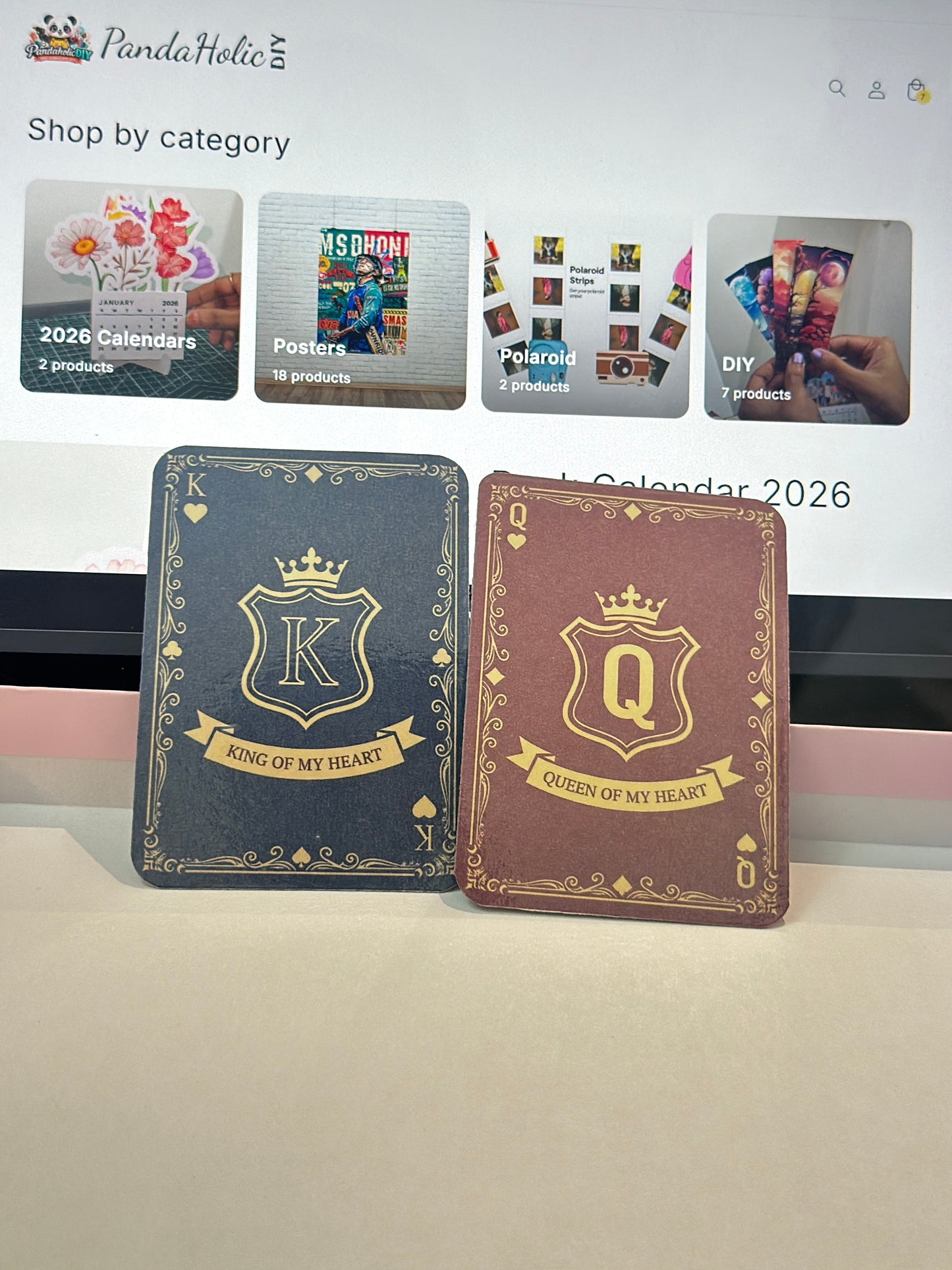 King & Queen of My Heart – Couple Love Cards (Set of 2)