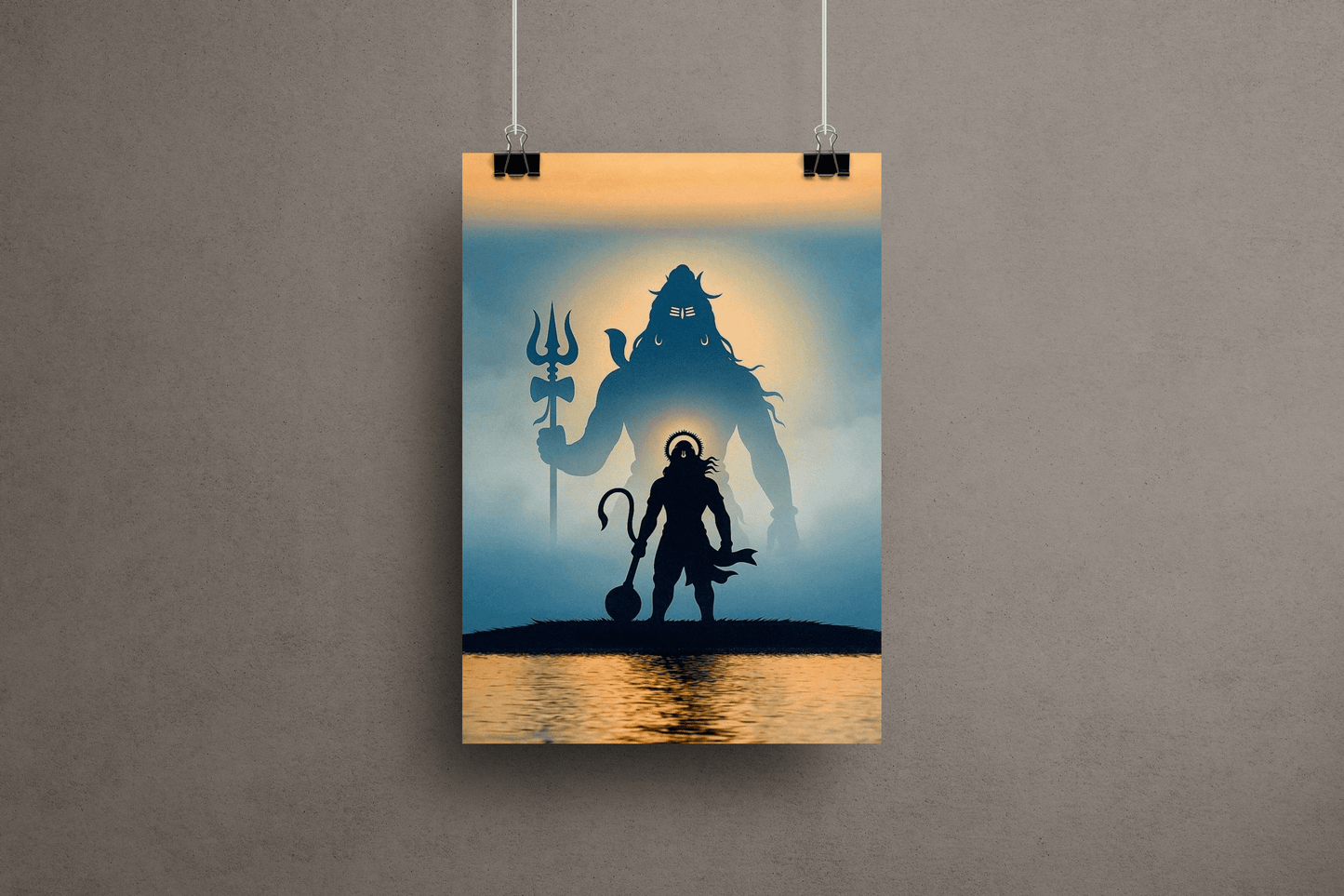 Lord Hanuman with Lord Shiva | Mahabharata | Poster