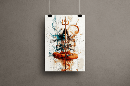 Mahadev in Dhyan | Lord Shiva in Dhiyan | Poster